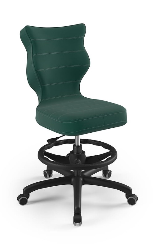Krzesło dziecięce Petit z podnóżkiem wzrost 159 -188 cm velvet podstawa czarna VT05