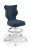 Krzesło dziecięce Petit z podnóżkiem wzrost 146 -176,5 cm velvet podstawa biała VT24