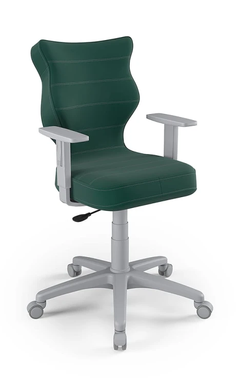 Krzesło młodzieżowe Duo wzrost 146 -176 cm velvet podstawa szara VT05