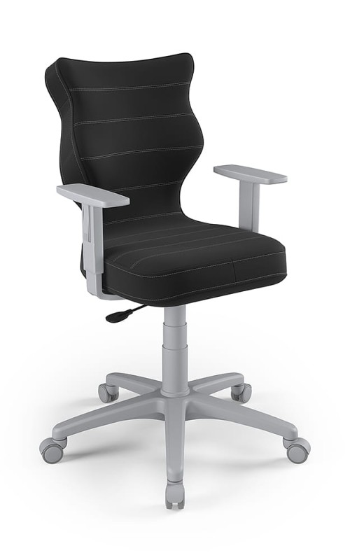 Krzesło młodzieżowe Duo wzrost 146 -176 cm velvet podstawa szara VT17