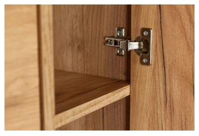 Szafka na buty Montana do przedpokoju z czarnymi uchwytami