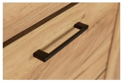 Szafka na buty Montana do przedpokoju z czarnymi uchwytami