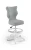 Krzesło dziecięce Petit z podnóżkiem wzrost 119-142 cm tkanina velvet podstawa biała VT03