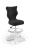 Krzesło dziecięce Petit z podnóżkiem wzrost 119-142 cm tkanina velvet podstawa biała VT17