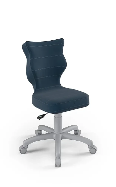 Krzesło dziecięce Petit wzrost 119-142 cm tkanina velvet podstawa szara VT24