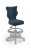 Krzesło dziecięce Petit z podnóżkiem wzrost 119-142 cm tkanina velvet podstawa szara VT24