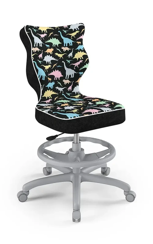 Krzesło dziecięce Petit z podnóżkiem wzrost 133 -159 cm Storia podstawa szara ST30