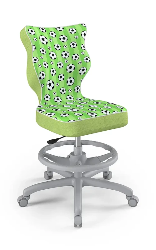 Krzesło dziecięce Petit z podnóżkiem wzrost 133 -159 cm Storia podstawa szara ST29