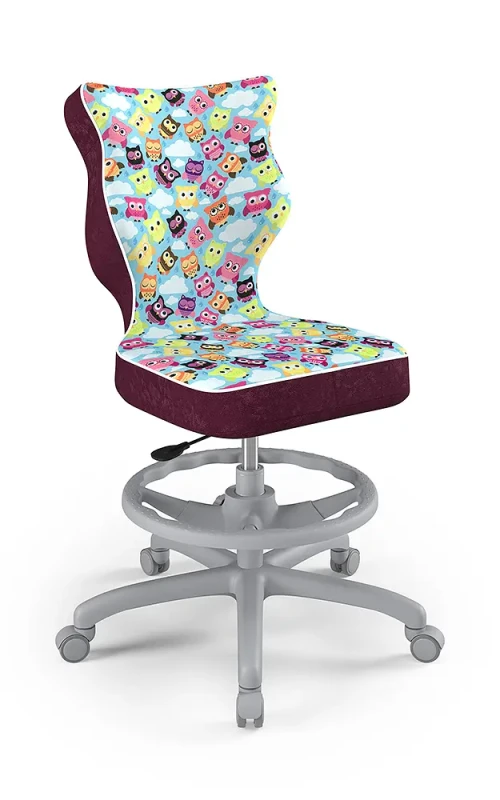 Krzesło dziecięce Petit z podnóżkiem wzrost 133 -159 cm Storia podstawa szara ST32