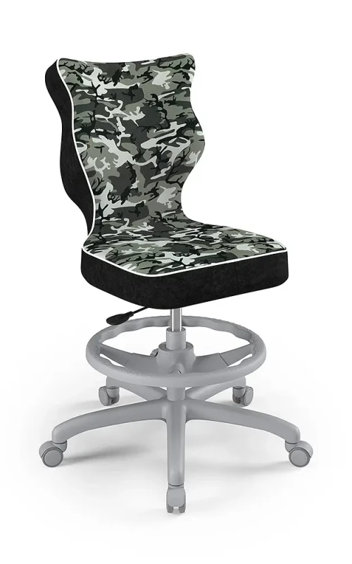 Krzesło dziecięce Petit z podnóżkiem wzrost 133 -159 cm Storia podstawa szara ST32