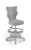 Krzesło dziecięce Petit z podnóżkiem wzrost 146 -176,5 cm velvet podstawa szara VT03