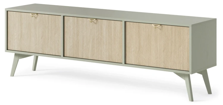 Szafka RTV Forest eukaliptus/jodełka scandi 158 cm