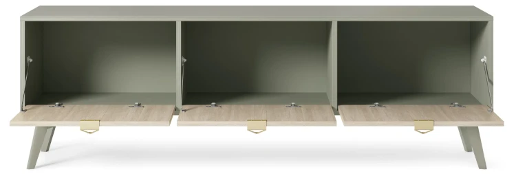 Szafka RTV Forest eukaliptus/jodełka scandi 158 cm
