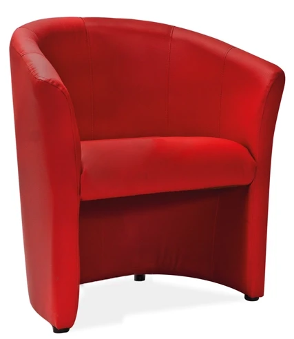 Fotel TM-1 ekoskóra czerwony