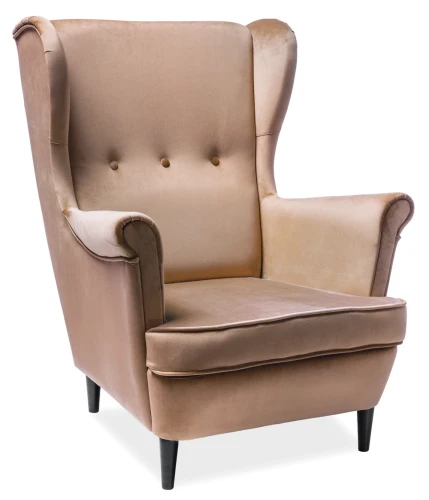 Fotel uszak Lord Velvet beżowy Bluvel 28