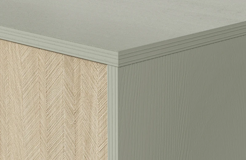 Szafka RTV Forest eukaliptus/jodełka scandi 158 cm