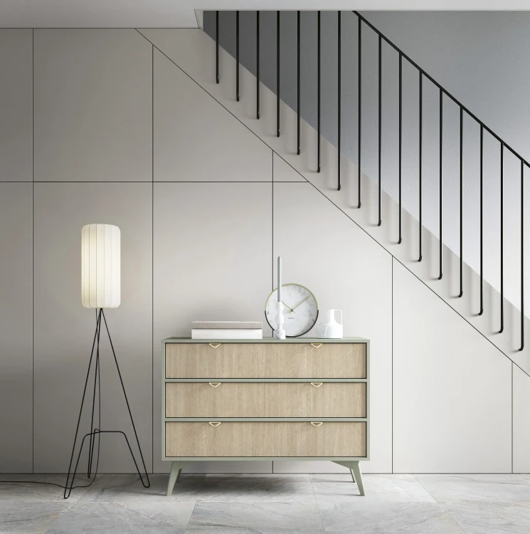 Komoda Forest eukaliptus/jodełka scandi 106 cm