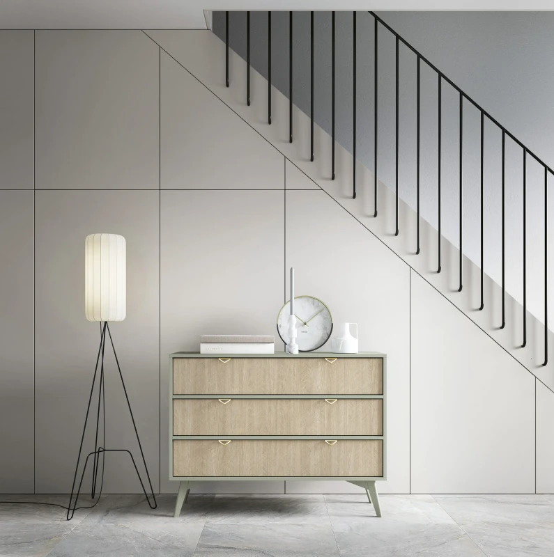 Komoda Forest eukaliptus/jodełka scandi 106 cm