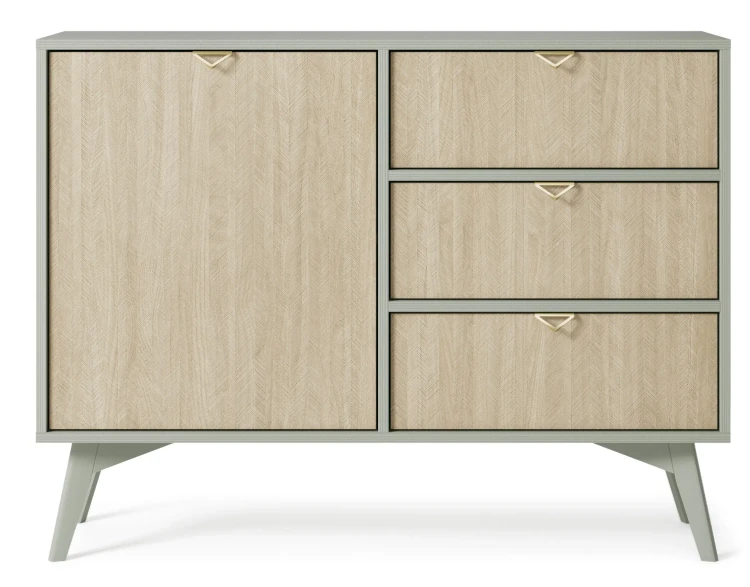 Komoda Forest II eukaliptus/jodełka scandi 106 cm