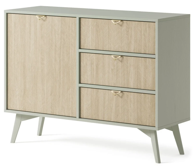 Komoda Forest II eukaliptus/jodełka scandi 106 cm