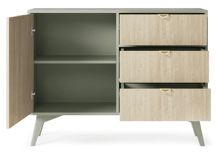 Komoda Forest II eukaliptus/jodełka scandi 106 cm