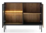 Komoda SENTO z LED 104x83x39 cm czarny/dąb wotan