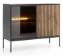 Komoda SENTO z LED 104x83x39 cm czarny/dąb wotan