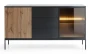 Komoda SENTO z LED 154x83x39 cm czarny/dąb wotan