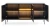 Komoda SENTO z LED 154x83x39 cm czarny/dąb wotan