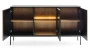 Komoda SENTO z LED 154x83x39 cm czarny/dąb wotan