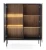 Witryna regał SENTO z LED 104x126x39 cm czarny/dąb wotan