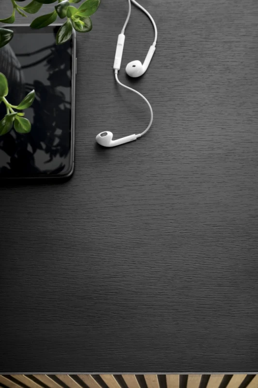 Witryna regał SENTO z LED 104x126x39 cm czarny/dąb wotan