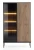 Witryna regał SENTO z LED 104x166x39 cm czarny/dąb wotan