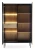 Witryna regał SENTO z LED 104x166x39 cm czarny/dąb wotan