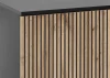 Witryna regał SENTO z LED 104x166x39 cm czarny/dąb wotan