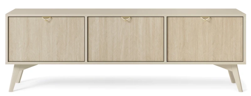 Szafka RTV Forest beż piaskowy/jodełka scandi 158 cm