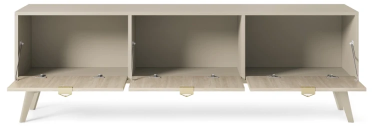 Szafka RTV Forest beż piaskowy/jodełka scandi 158 cm