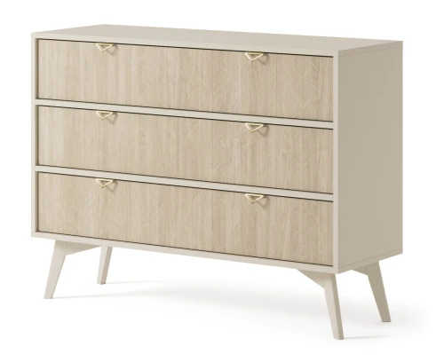 Komoda Forest beż piaskowy/jodełka scandi 106 cm