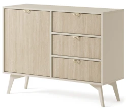 Komoda Forest II beż piaskowy/jodełka scandi 106 cm