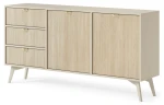 Komoda Forest III beż piaskowy/jodełka scandi 158 cm