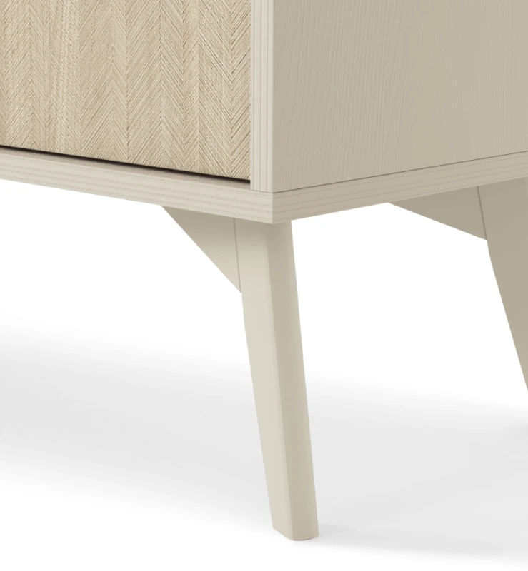 Regał witryna beż piaskowy/jodełka scandi 160 cm
