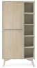 Regał witryna beż piaskowy/jodełka scandi 160 cm