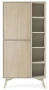 Regał witryna beż piaskowy/jodełka scandi 160 cm