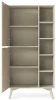 Regał witryna beż piaskowy/jodełka scandi 160 cm