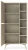 Regał witryna beż piaskowy/jodełka scandi 160 cm