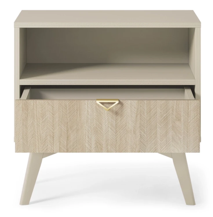 Szafka nocna Forest beż piaskowy/jodełka scandi 54 cm