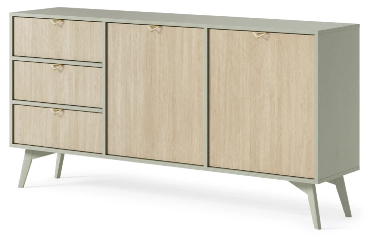 Komoda Forest II eukaliptus/jodełka scandi 158 cm