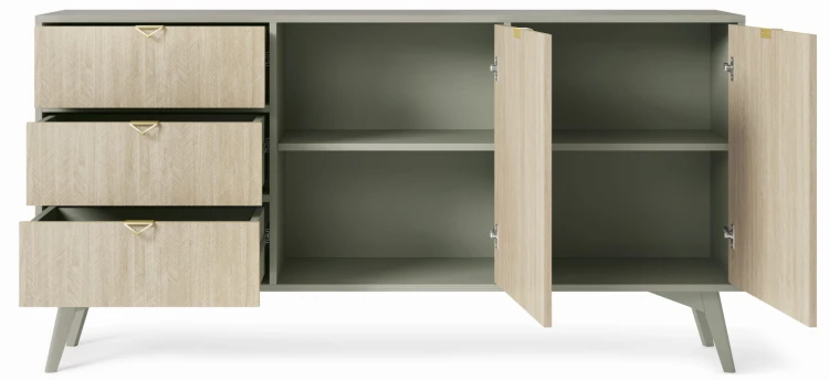 Komoda Forest II eukaliptus/jodełka scandi 158 cm
