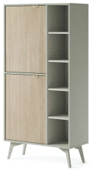 Regał witryna Forest eukaliptus/jodełka scandi 160 cm