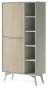 Regał witryna eukaliptus/jodełka scandi 160 cm